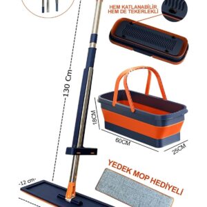Sihirli Mikrofiber Ba?l?kl? Girintili Y?zey Dip K??e Raf Temizleme Mop